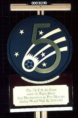 Wall plaque of the insignia of the 5th US Air force