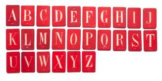 Scrimshaw alphabet set