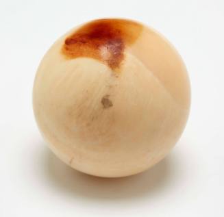 Bagatelle ball made from whale tooth