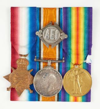 Service Medals and Sweetheart Broach Belonging to AE1 Crewman Able Seaman James Thomas