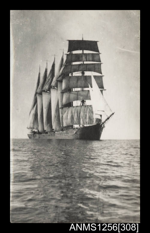 Photograph depicting ER STERLING six masted barque underway