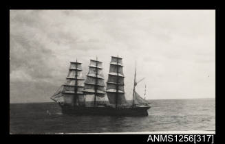 Photograph depicting ELIZABETH four masted  barque underway