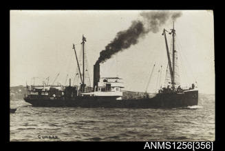 Postcard depicting cargo ship SS GUNBAR