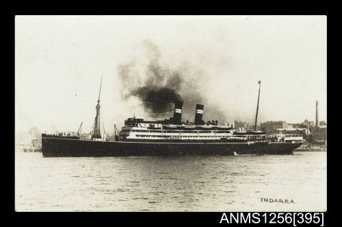 Postcard depicting passenger liner SS INDARRA