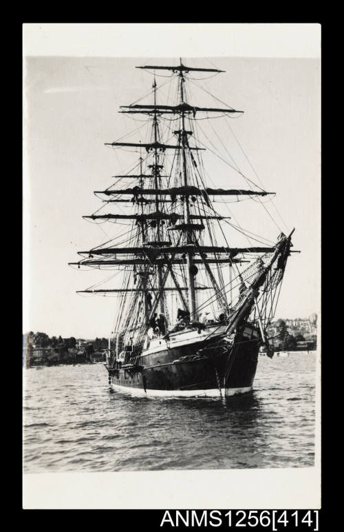 Photograph depicting three masted full rigged ship JOSEPH CONRAD