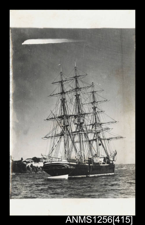 Photograph depicting three masted full rigged ship JOSEPH CONRAD