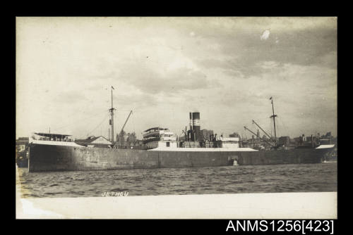 Postcard depicting cargo ship SS JETHOU