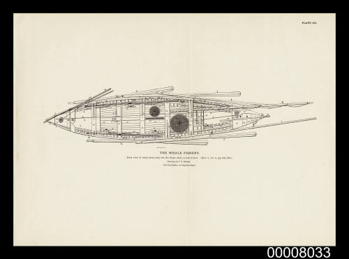 Plate 191. The Whale Fishery. Deck view of a whale-boat ready for the chase