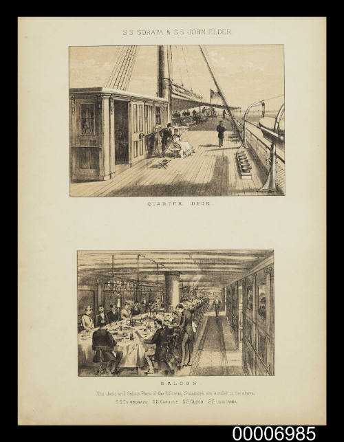 SS SOROTA & SS JOHN ELDER: Quarter Deck: Saloon