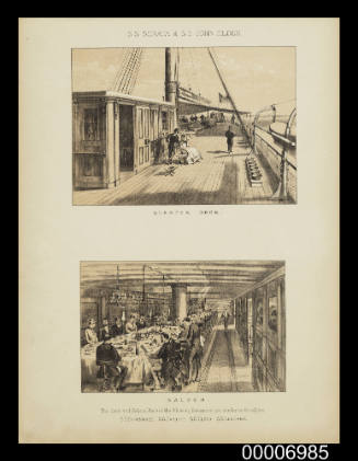 SS SOROTA & SS JOHN ELDER: Quarter Deck: Saloon