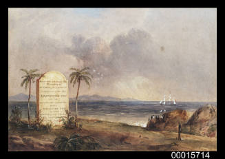 Untitled (Tombstone of Thomas Wall and Charles Niblett at Cape York raised by Captain Owen Stanley of HMS RATTLESNAKE)