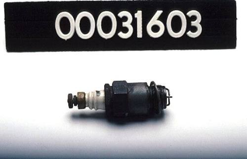 Spark plug in casing