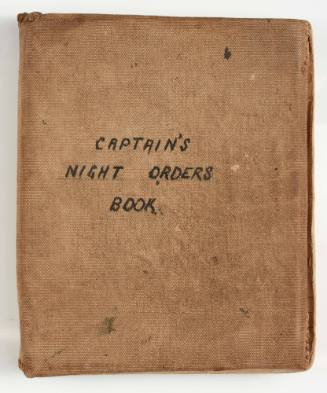 Captain's Night Orders Book, HMAS NIZAM