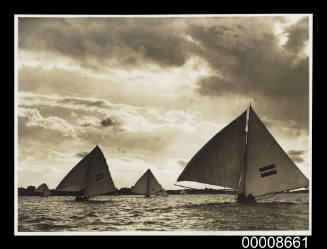 18 footers racing on Sydney Harbour