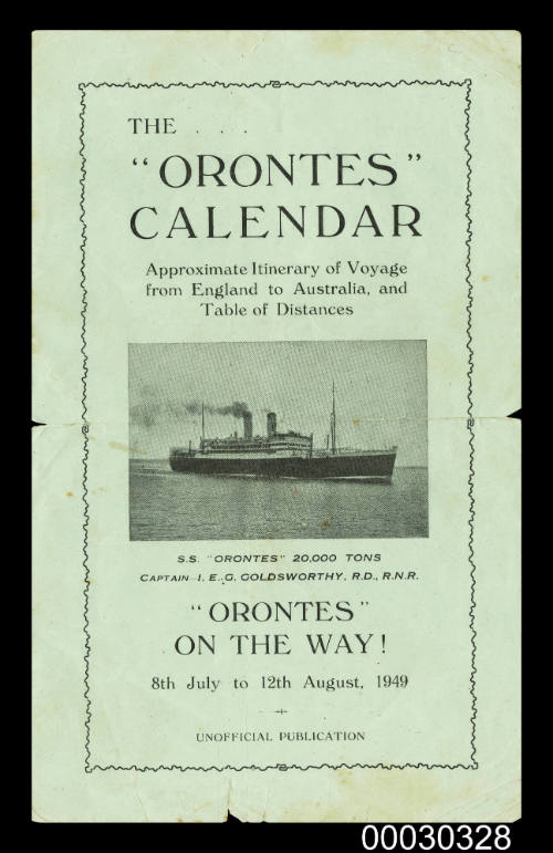 The ORONTES Calendar