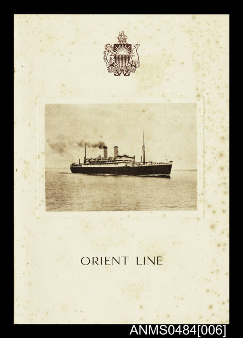 Orient Line SS ORONTES Third saloon dinner menu for 5 April 1931