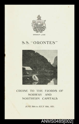 Fact card for Orient Line SS ORONTES cruise to Fjords of Norway