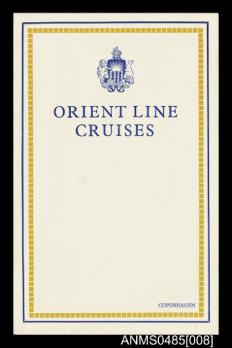 Information leaflet about Copenhagen by Orient Line Cruises