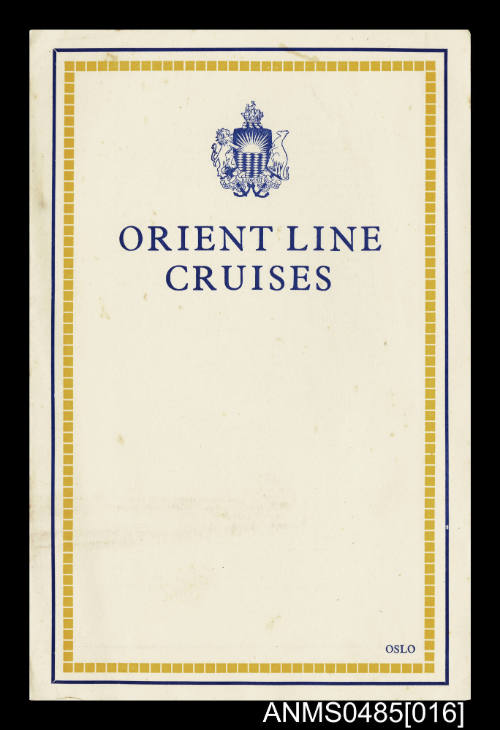 Information leaflet about Oslo by Orient Line Cruises