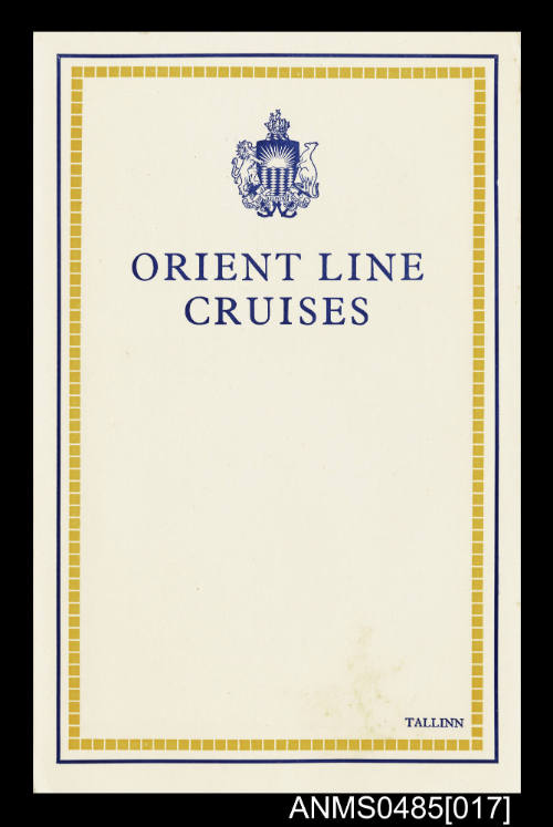 Information leaflet about Tallinn by Orient Line Cruises