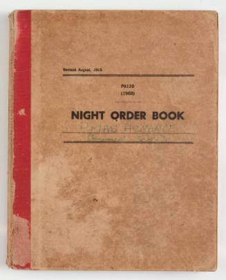 Night Order Book, HMAS ADVANCE