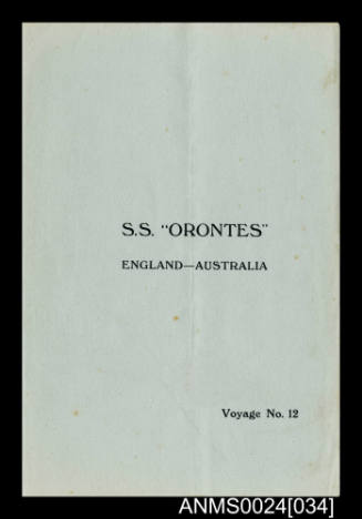 SS ORONTES England to Australia, Voyage No 12 - Aden - 19 January 1936
