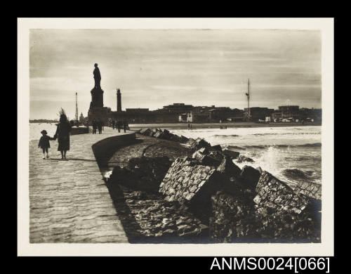 Statue of Ferdinand de Lesseps at the entrance to the Suez Canal at Port Said
