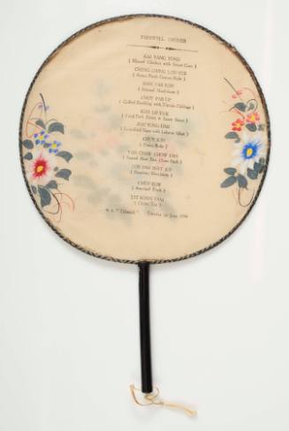 Souvenir fan from SS TJIBADAK