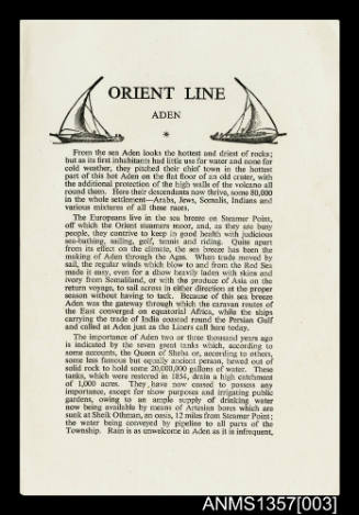 Orient Line - Aden