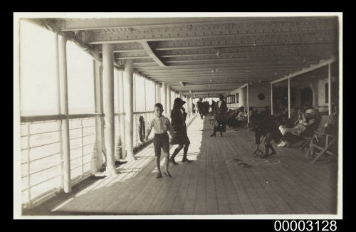 Passengers relaxing on deck