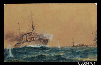 HMAS SYDNEY fighting the SMS EMDEN