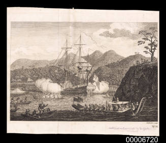 Captain Wallis attacked in the DOLPHIN by the Tahitians