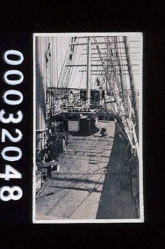 Deck of the four masted barque LAWHILL 