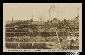 The wharves and BHA smelters, Port Pirie