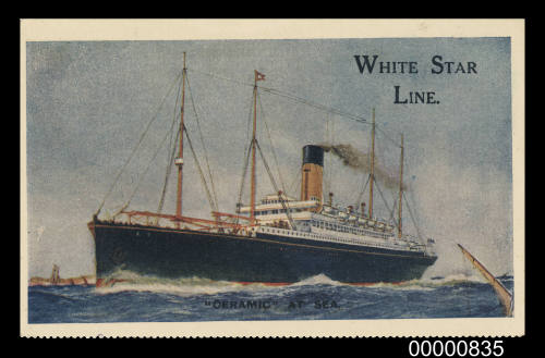 White Star Line CERAMIC at sea