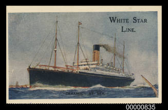 White Star Line CERAMIC at sea