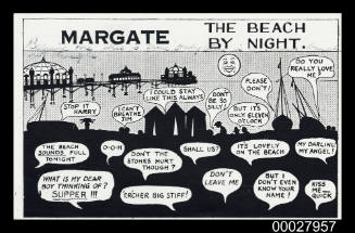 Postcard titled Margate The Beach by Night
