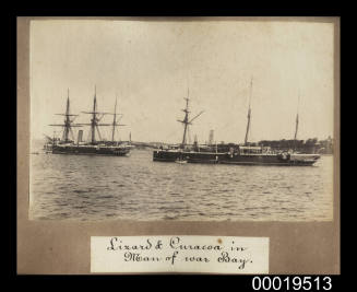HMS LIZARD and HMS CURACOA in Man of War Bay