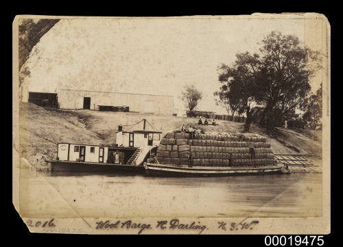 Wool barge, Darling River, New South Wales