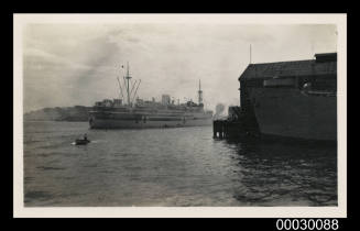 Hospital Ship MANUNDA leaving for Morotai in 1945