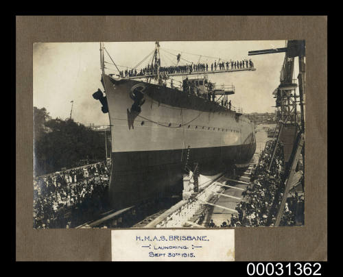 HMAS BRISBANE Launching 30 September 1915