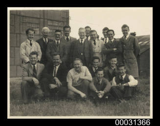 Engine Drawing Office staff, Cockatoo Island, October 1948, Wesley Arthur Stanley 2nd from left