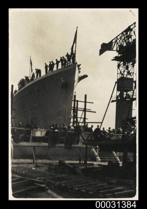 Ship in dry dock, Cockatoo Island Dockyard