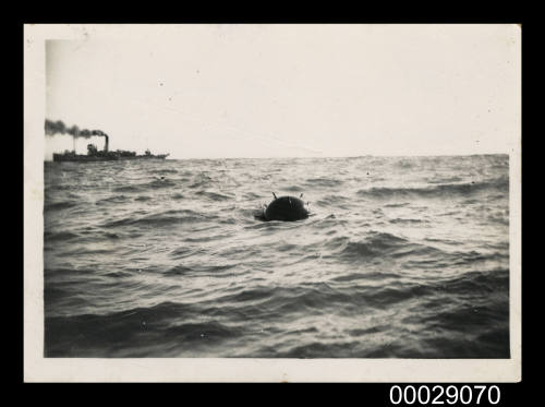 German sea mine in Bass Strait during WWII