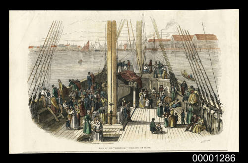 Deck of the ARTEMISIA - Emigrants on board