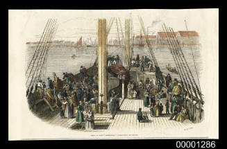 Deck of the ARTEMISIA - Emigrants on board