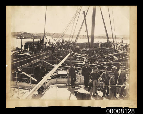 SS AUSTRAL being refloated in Sydney Harbour