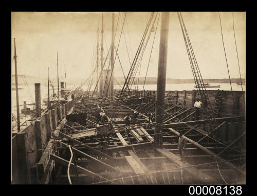 SS AUSTRAL being refloated in Sydney Harbour