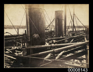 SS AUSTRAL being refloated in Sydney Harbour