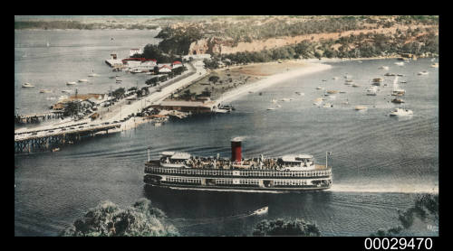 A Sydney showboat preparing to pass through Spit Bridge